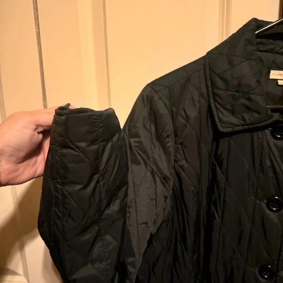Mythology Women’s Black Quilted Button Up Jacket With Collar Size Large - Picture 5 of 12